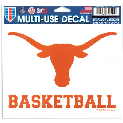 WinCraft Texas Longhorns 5" x 6" Perfect Cut Basketball Decal