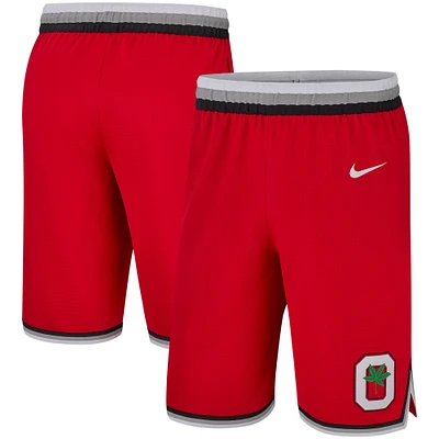 Men's Nike Scarlet Ohio State Buckeyes Retro Replica Basketball Shorts