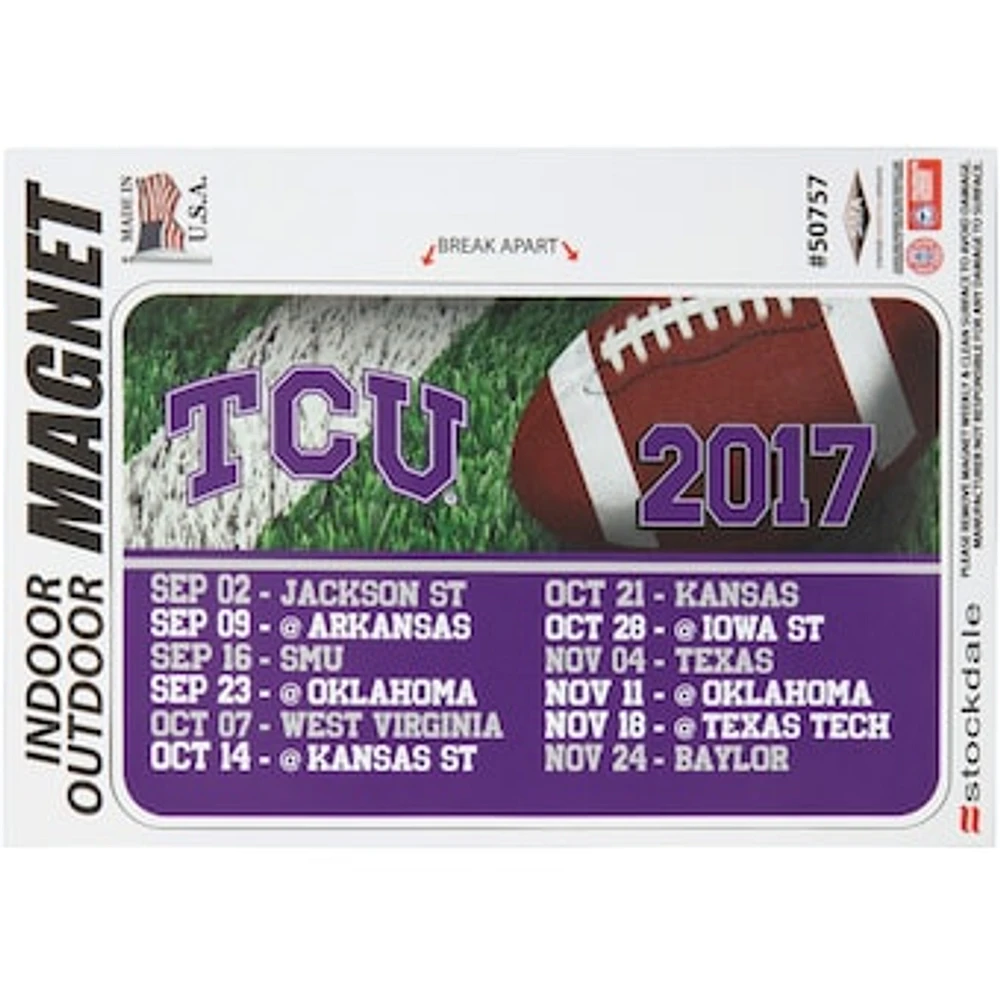 TCU Horned Frogs 5.5" x 3.5" 2017 Football Team Schedule Magnet