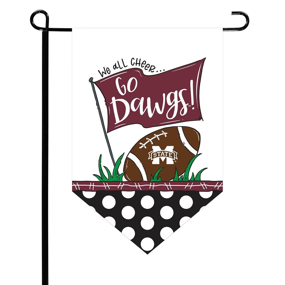 Mississippi State Bulldogs Pointed Garden Flag