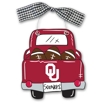 Oklahoma Sooners Wood Truck Ornament