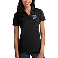 Women's Antigua Black Sacramento Kings Tribute Polo