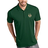 Men's Antigua Green Milwaukee Bucks Tribute Polo