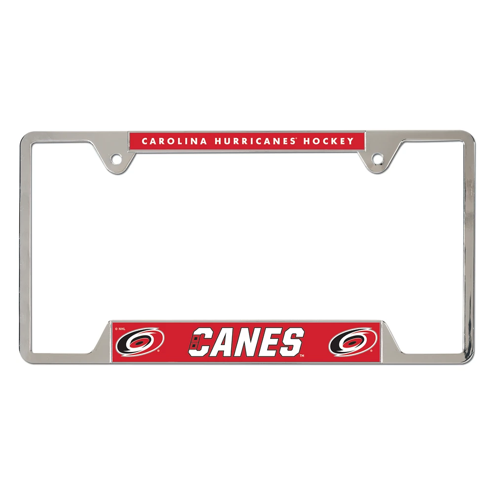 WinCraft Carolina Hurricanes Chrome Plated Metal License Plate Frame