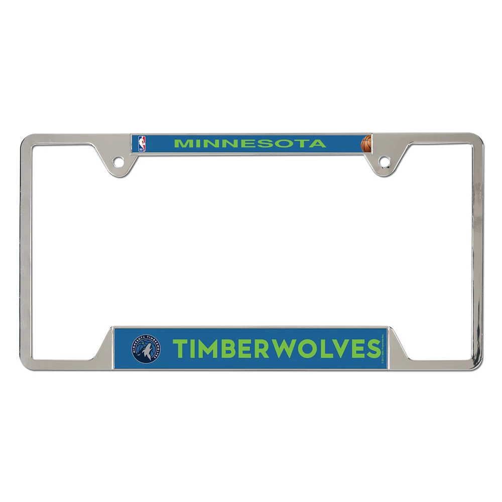 WinCraft Minnesota Timberwolves Chrome Plated Metal License Plate Frame