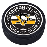 Pittsburgh Penguins Domed Team Stripe Puck