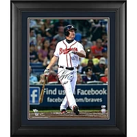 Chipper Jones Atlanta Braves Framed Autographed 16" x 20" Hitting Photograph with "HOF 18" Inscription