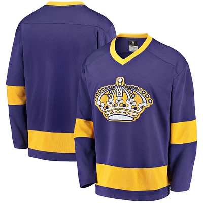 Men's Fanatics Purple/Gold Los Angeles Kings Premier Breakaway Heritage Blank Jersey