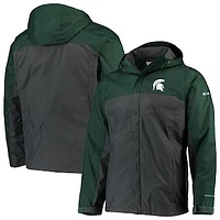 Men's Columbia Green/Charcoal Michigan State Spartans Glennaker Storm Full-Zip Jacket