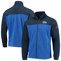 Men's Columbia Navy/Royal Florida Gators Flanker III Fleece Team Full-Zip Jacket