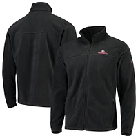 Men's Columbia Black Georgia Bulldogs Flanker III Fleece Team Full-Zip Jacket