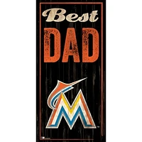 Miami Marlins 6'' x 12'' Best Dad Sign