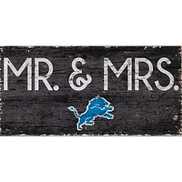 Detroit Lions 6'' x 12'' Mr. & Mrs. Sign