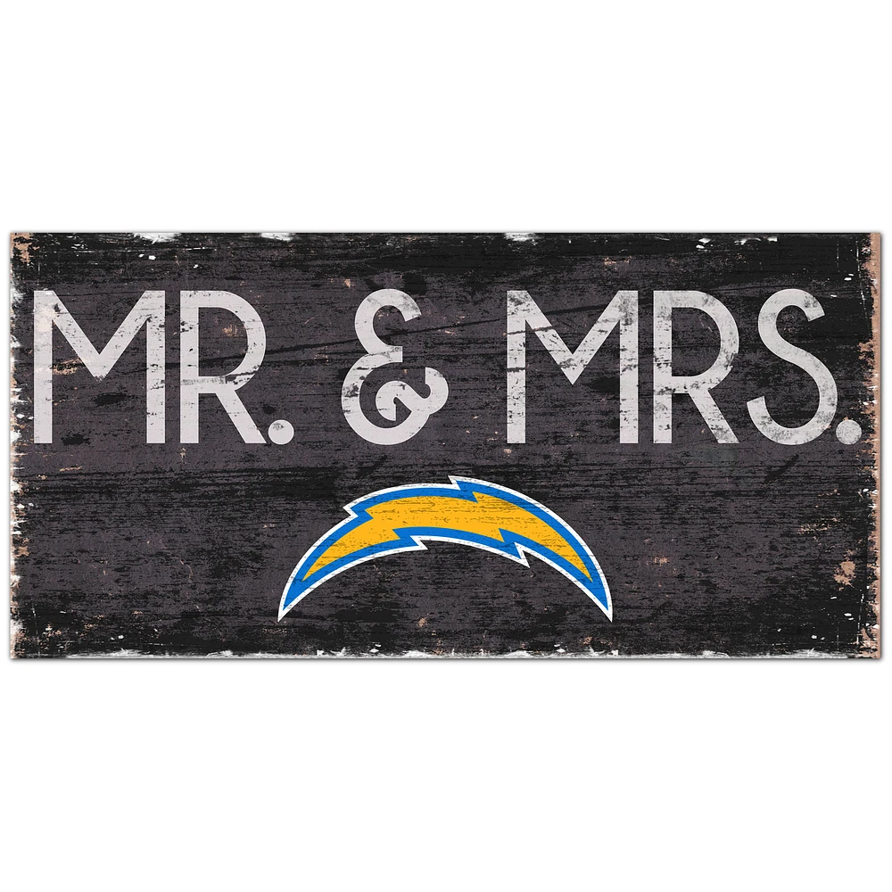 Los Angeles Chargers 6'' x 12'' Mr. & Mrs. Sign