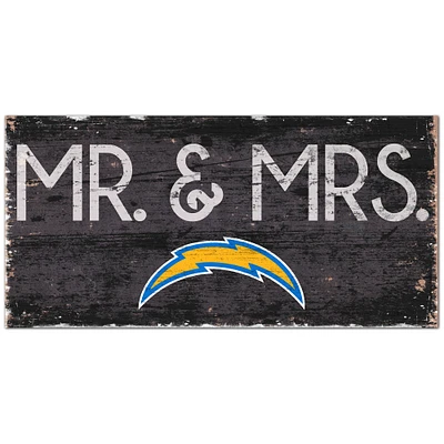 Los Angeles Chargers 6'' x 12'' Mr. & Mrs. Sign