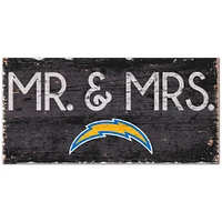 Los Angeles Chargers 6'' x 12'' Mr. & Mrs. Sign