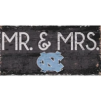 North Carolina Tar Heels 6'' x 12'' Mr. & Mrs. Sign