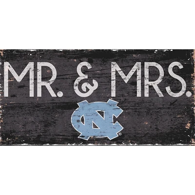 North Carolina Tar Heels 6'' x 12'' Mr. & Mrs. Sign