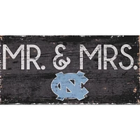 North Carolina Tar Heels 6'' x 12'' Mr. & Mrs. Sign