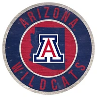 Arizona Wildcats 12'' x 12'' State Circle Sign