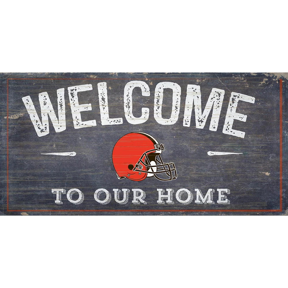 Cleveland Browns 11'' x 19'' Welcome To Our Home Sign