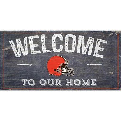 Cleveland Browns 11'' x 19'' Welcome To Our Home Sign