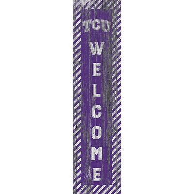 TCU Horned Frogs 12'' x 48'' Door Leaner Welcome Sign