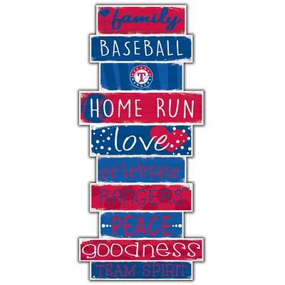 Texas Rangers 5'' x 24'' Celebrations Stack Sign