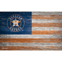 Houston Astros 11'' x 19'' Distressed Flag Sign