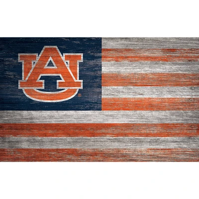 Auburn Tigers 11'' x 19'' Distressed Flag Sign