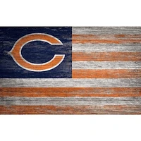 Chicago Bears 11'' x 19'' Distressed Flag Sign