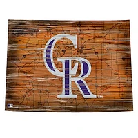 Colorado Rockies 12'' Road Map State Cutout Sign