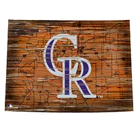 Colorado Rockies 12'' Road Map State Cutout Sign