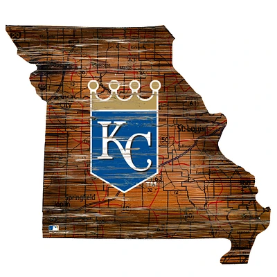Kansas City Royals 12'' Road Map State Cutout Sign