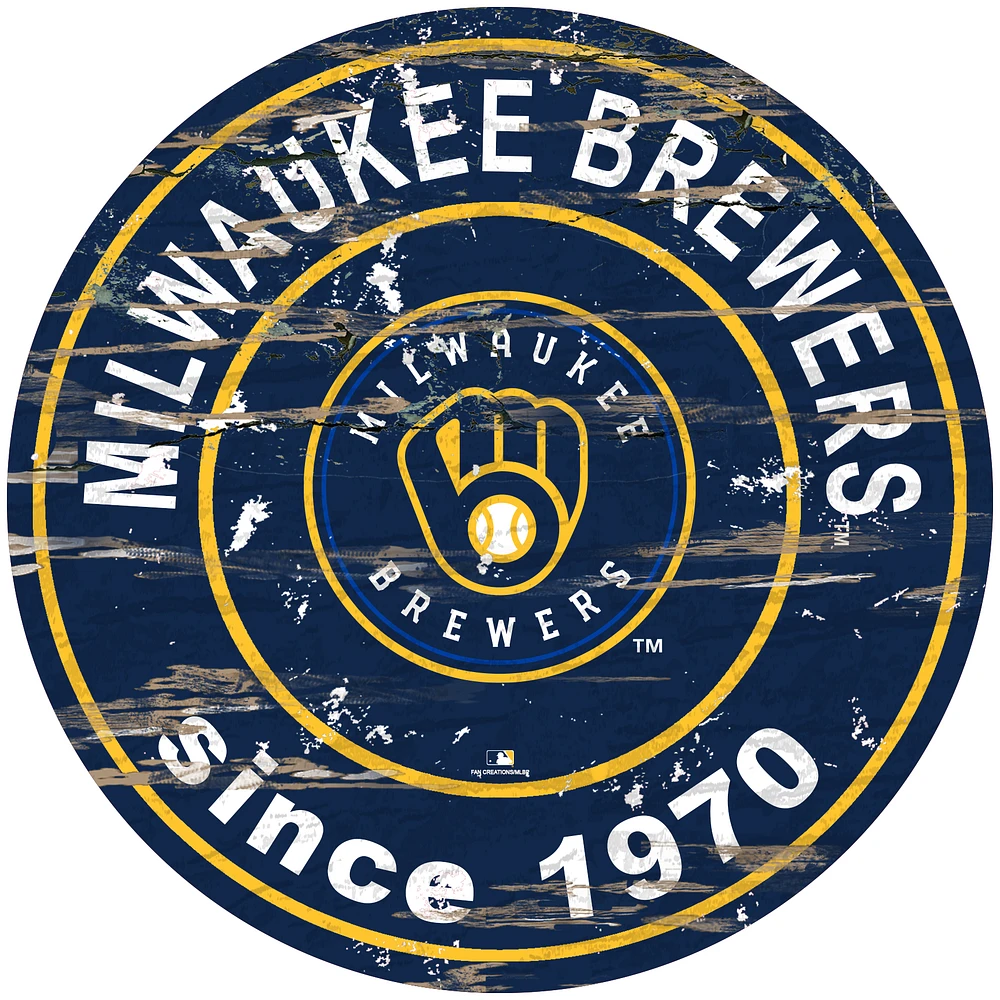 Milwaukee Brewers 24'' Established Year Round Sign