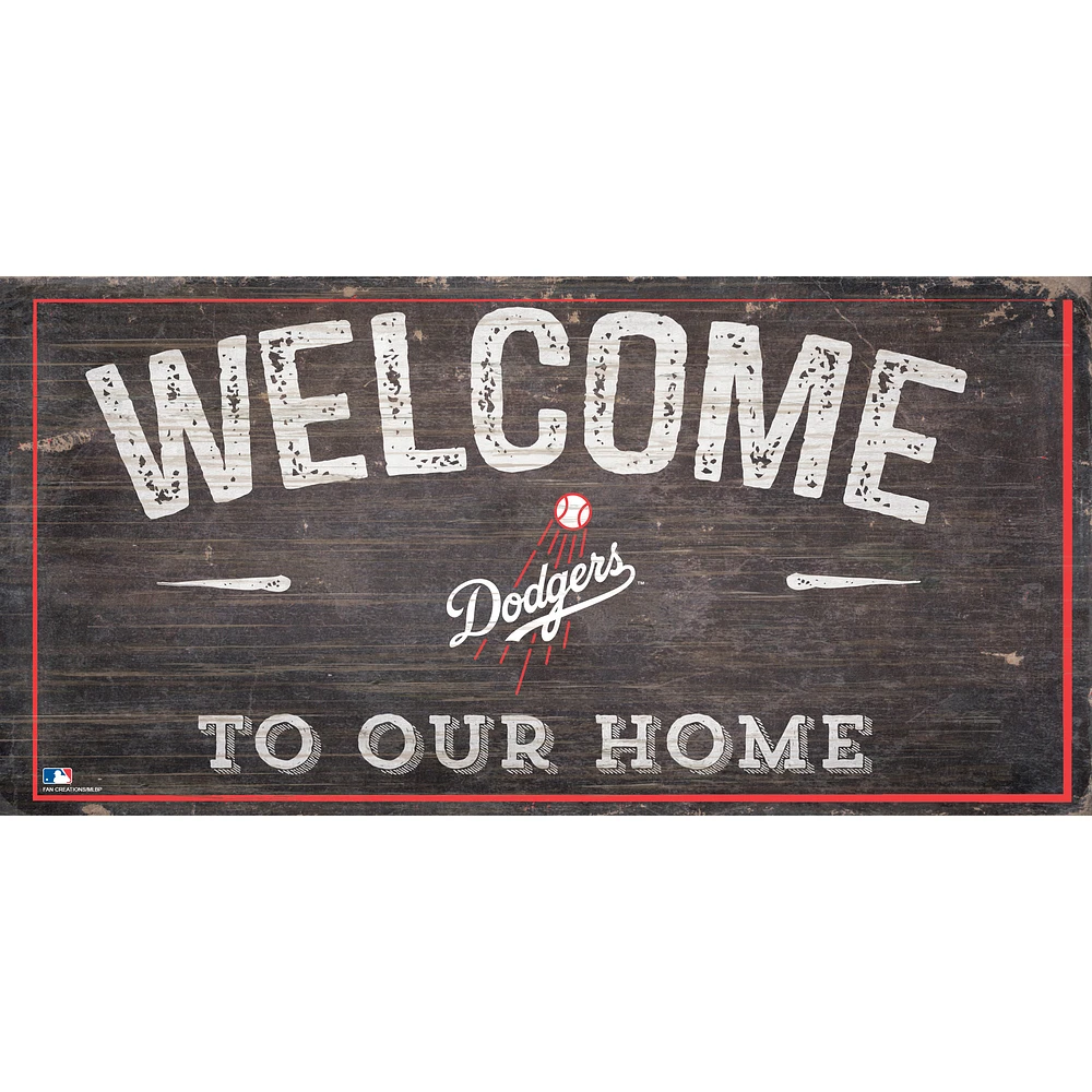 Los Angeles Dodgers 6'' x 12'' Welcome to Our Home Sign