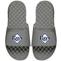 Youth ISlide Gray Tampa Bay Rays Alternate Logo Slide Sandals