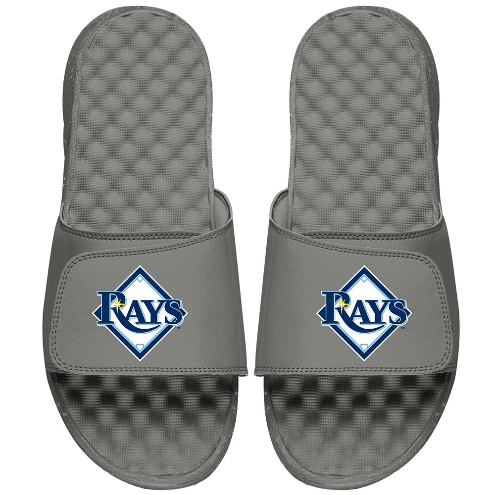 Youth ISlide Gray Tampa Bay Rays Alternate Logo Slide Sandals