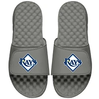 Youth ISlide Gray Tampa Bay Rays Alternate Logo Slide Sandals