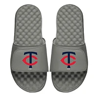 Youth ISlide Gray Minnesota Twins Primary Logo Slide Sandals