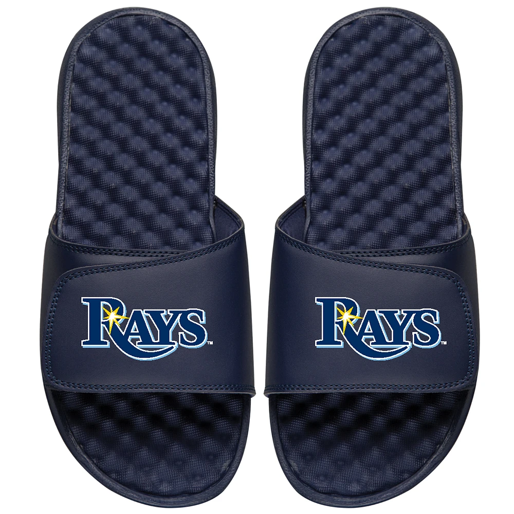 Youth ISlide Navy Tampa Bay Rays Primary Logo Slide Sandals