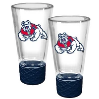 Fresno State Bulldogs 2-Pack 4oz. Cheer Shot Set with Silicone Grip