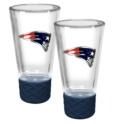 New England Patriots 2-Pack 4oz. Cheer Shot Set with Silicone Grip