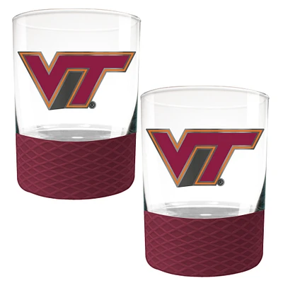 Virginia Tech Hokies 2-Pack 14oz. Rocks Glass Set with Silcone Grip