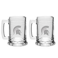 Michigan State Spartans 2-Piece 15oz. Colonial Tankard Set
