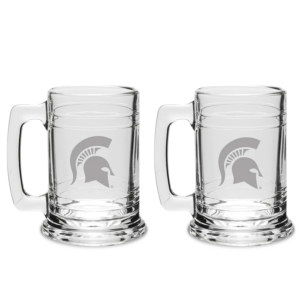 Michigan State Spartans 2-Piece 15oz. Colonial Tankard Set
