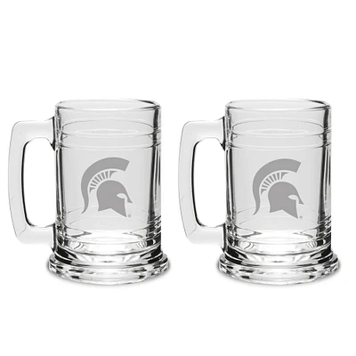Michigan State Spartans 2-Piece 15oz. Colonial Tankard Set
