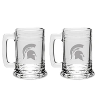 Michigan State Spartans 2-Piece 15oz. Colonial Tankard Set