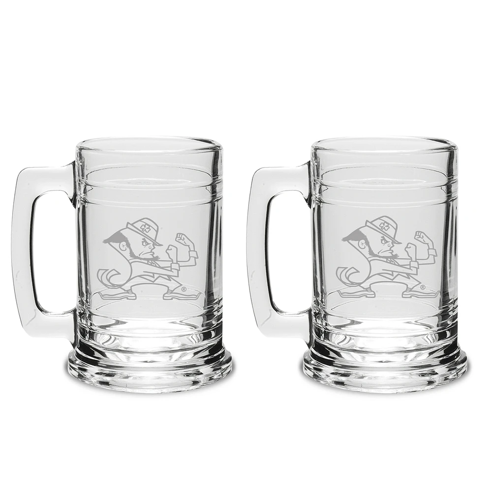 Notre Dame Fighting Irish Mascot 2-Piece 15oz. Colonial Tankard Set