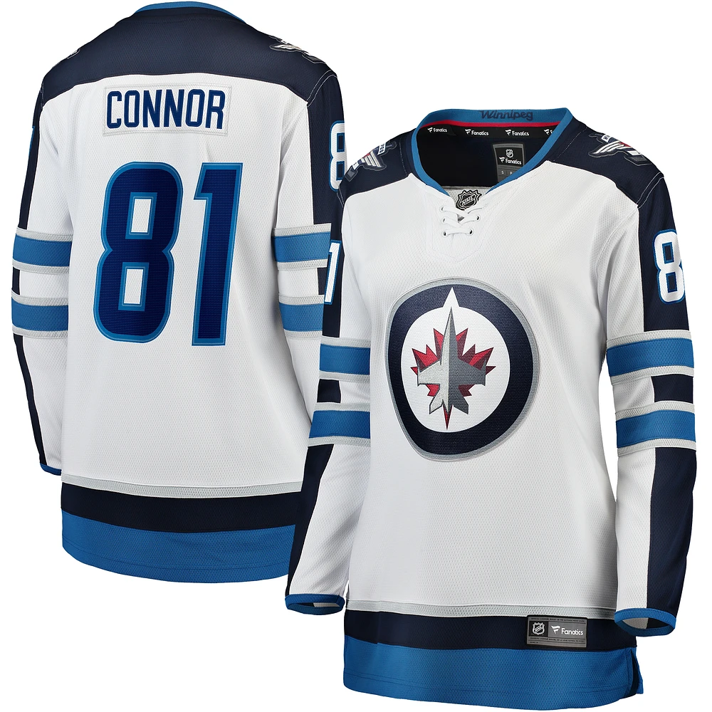 Women's Fanatics Kyle Connor White Winnipeg Jets Premier Breakaway Away - Player Jersey